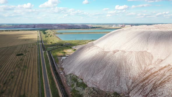 Mountains of Products for the Production of Potash Salt