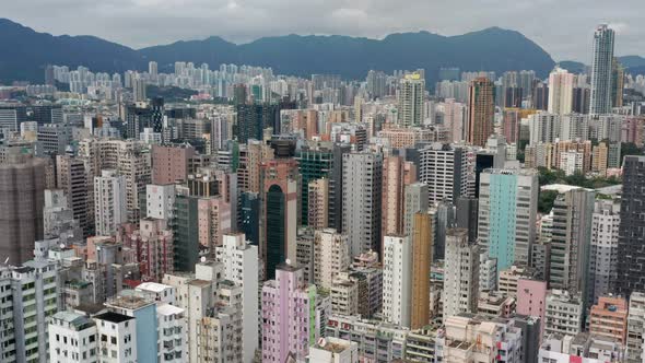 Top view of Hong Kong city alt