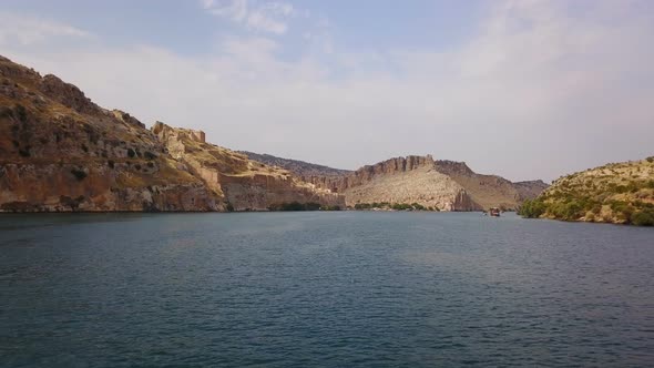 Rum Kale Walls on Euphrates or Firat River, Halfeti, Urfa