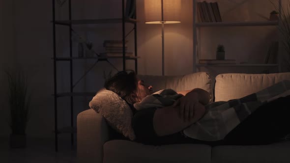 Sleepless Man Mental Stress Uncomfortable Bed alt