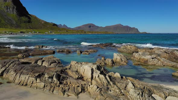 Beach Lofoten Islands Is an Archipelago in the County of Nordland, Norway alt