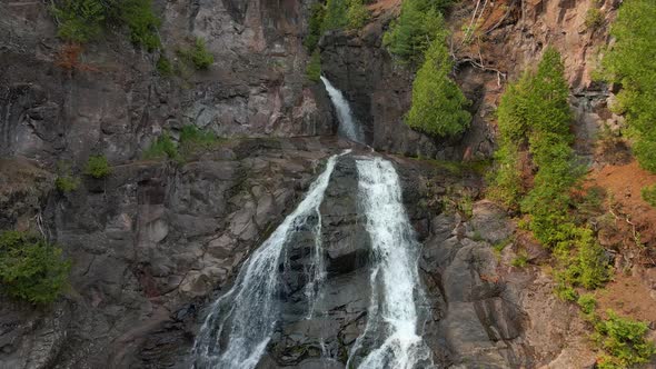 Amazing Caribou Falls located in Northern Minnesota North Shore area in Superior National Forest alt