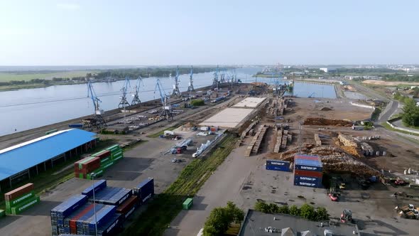 Aerial View of the Riga Docks Industrial Area alt