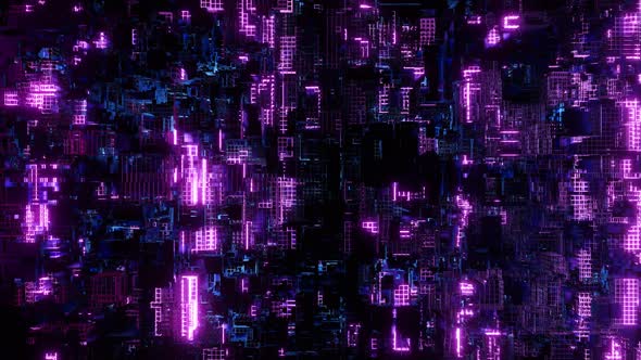 Abstract Neon High Tech Futuristic Background