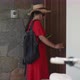 Side View Serious Young Woman Closing Door Walking to Bicycle Leaving in Slow Motion - VideoHive Item for Sale