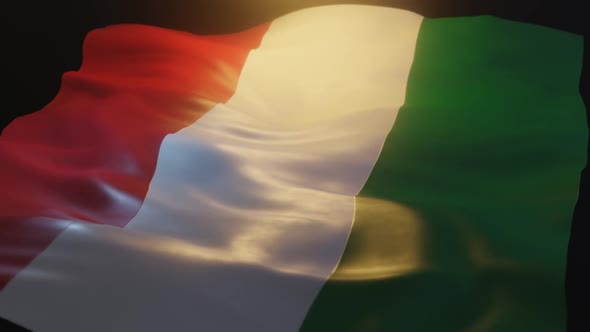 Hungary Flag Low Angle View