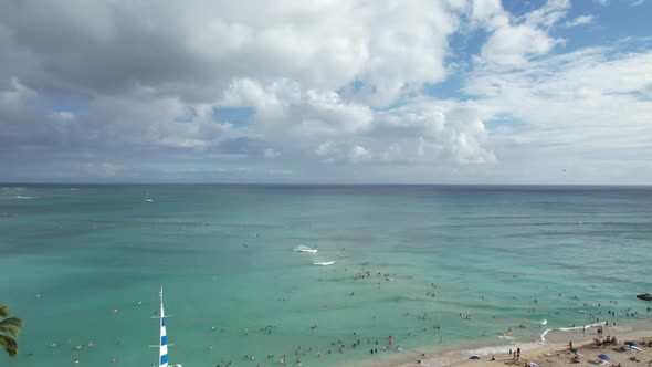 Over Waikiki Beach 4 K