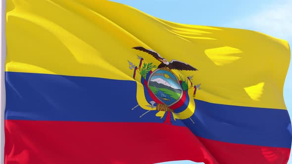 Ecuador Flag Looping Background
