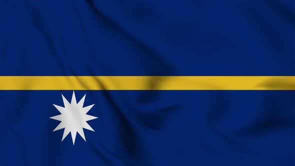 Nauru flag seamless waving animation