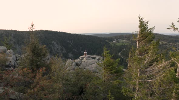 Aerial view of the beautiful little lake Blanc in Haut-Rhin. alt