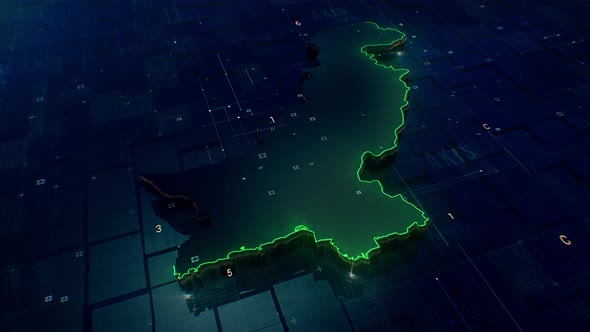 Pakistan Map  4k alt