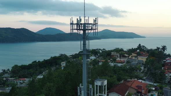Drone Aerial video Telephone tower 2