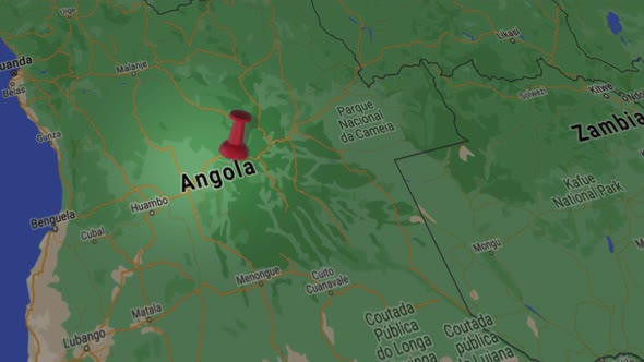 Angola On Map 4K alt