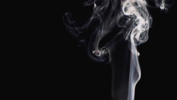 Abstract backdrop with stains of white incense smoke alt