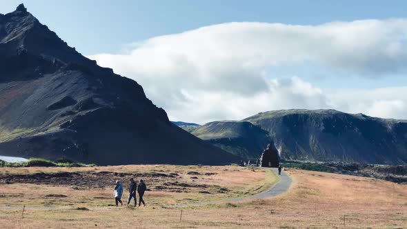 Mountains Along the Coastline in Summer Season Iceland alt