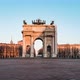Sunrise on the Arch of Peace (Arco della Pace), Milan, Italy, timelapse, 4k - VideoHive Item for Sale