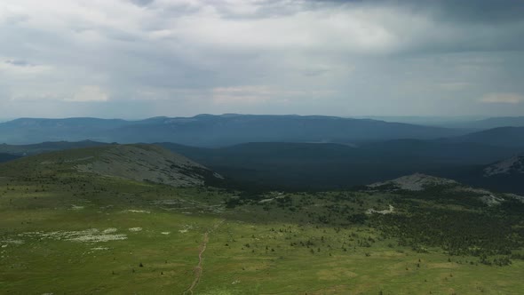 View from the height of the green valley alt