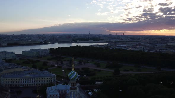 Aerial  View The Historic Center Of St.Petersburg,Russia 164 alt