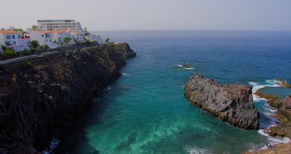 Touristic Place Playa El Gavilan Incredible Azure Water in Puerto De Santiago Tenerife alt