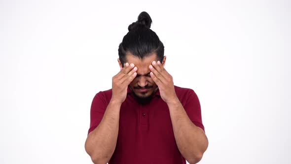 Tensed Indian man alt