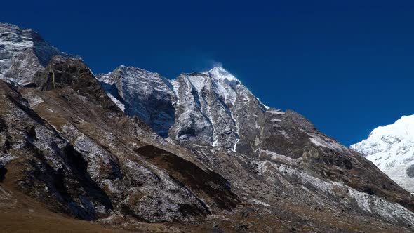 Himalayas Mountain Landscape in the Annapurna Region. Annapurna Peak in the alt
