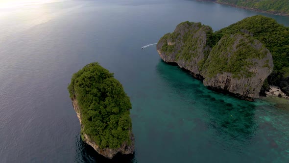 Phi Phi Island Krabi Thailand Drone Aerial View at Phi Phi Island alt