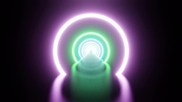 Circle Tunnel Vj Loop For Tv Show Background 4K alt