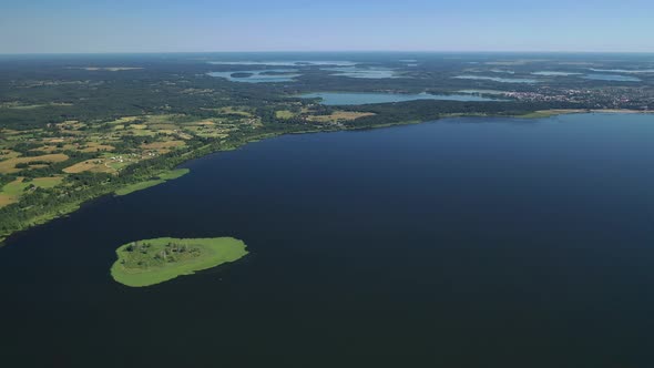 Top View of Lake Drivyaty in the Braslav Lakes National Park the Most Beautiful Lakes in Belarus