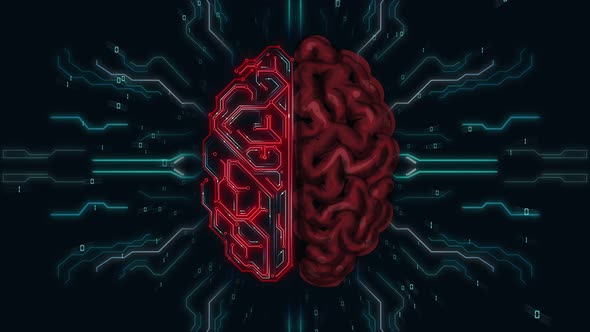 AI Artificial intelligence digital brain bid data