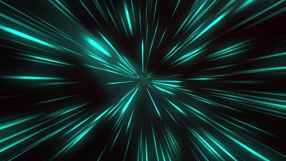 Looped animation. Abstract stream of blue light tunnel.