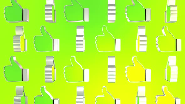 Positive Moving Symbols Fill Green Background In Modern Animation Design alt