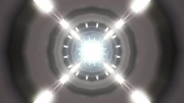 Bright Sci-Fi Tunnel in 4K