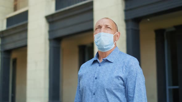 Covid-19 Is Dangerous and Bad for Old People. Wear a Mask and Keep Safe Distance alt