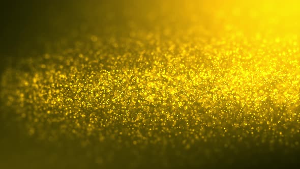 Particles gold bokeh glitter background.