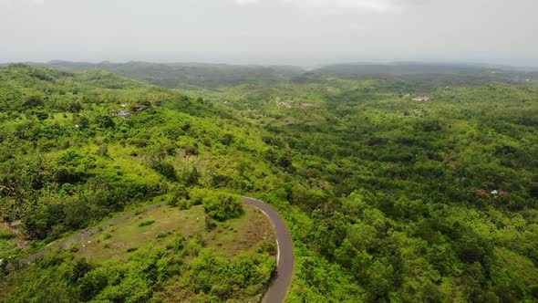 Panoramatic View of Nusa Penida Island Jungle