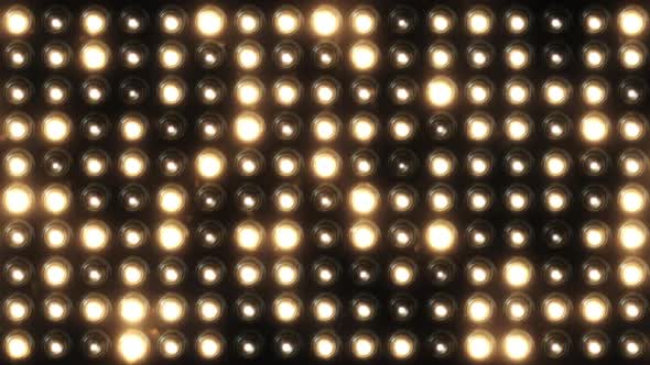 Golden Flashing Lights Wall Stage Background