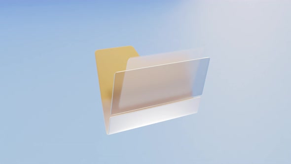 Folder storage and organization of digital files or application with data transfer.