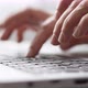 Female hands are typing on a laptop keyboard, close-up. - VideoHive Item for Sale