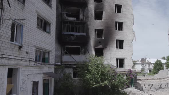 War in Ukraine  Destroyed Building in Borodyanka Bucha District alt