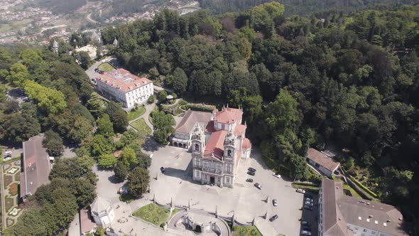 Above view of Sanctuary of Bom Jesus do Monte Tourist Attraction, Portugal alt
