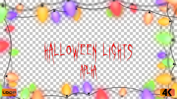 Halloween Lights Frame Alpha