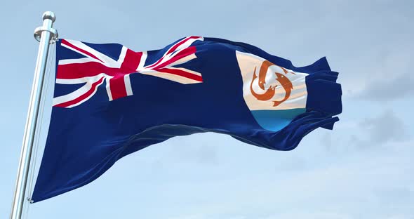 Anguilla Flag Waving  Loop  4 K alt