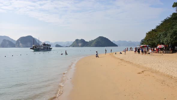 Beautiful Beach, Halong Bay, Vietnam