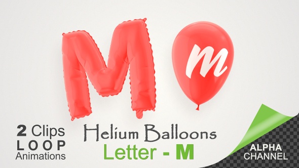 Balloons With Letter – M