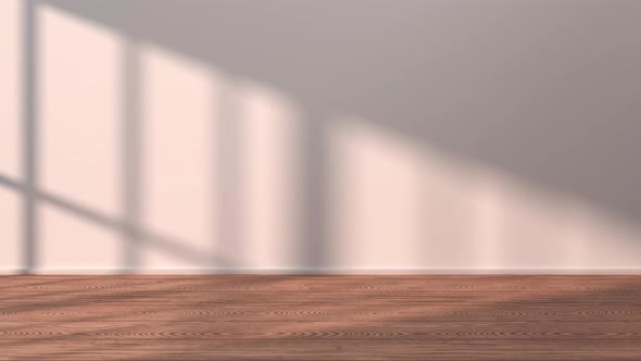 Empty room with wooden floor alt