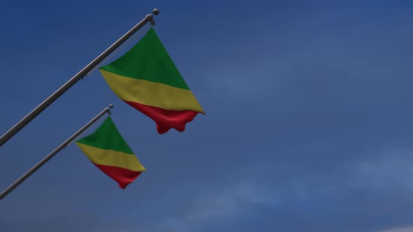 Republic Of The CongoFlags In The Blue Sky - 2K