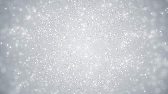 White Glitter Particles Background