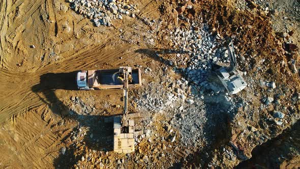 Excavator Working On Construction Site alt