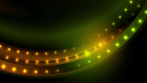Green Orange Glitter Shiny Wave With Sparkling