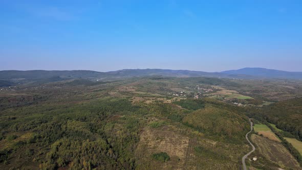 Mountain Natural Landscape Valley Field in Autumn alt